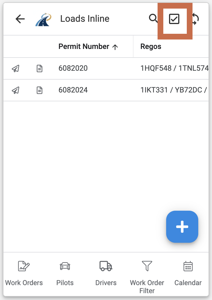 Edit option in the permits list