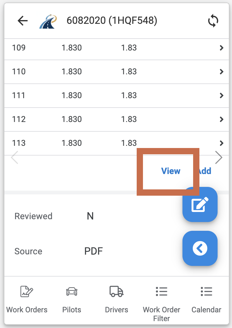 Related Axles table
